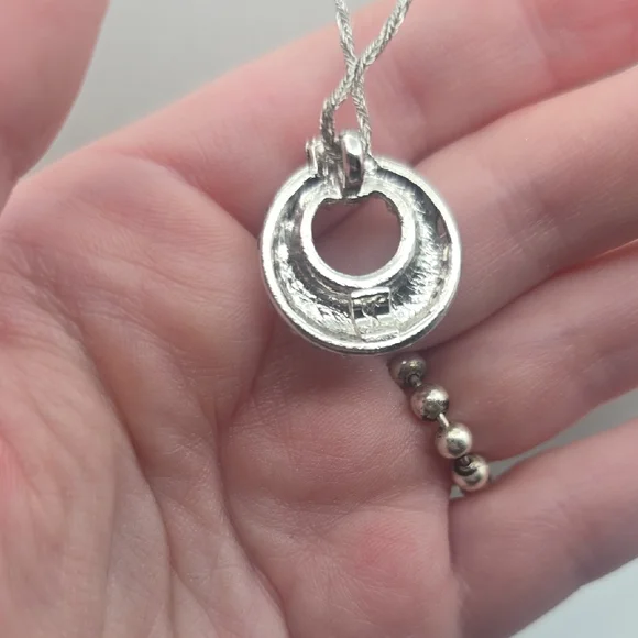 Yves Saint Laurent Elegant Circle Rhinestone Silver Rope Necklace (NWOT)🩶🤍🩶 - Picture 6 of 9